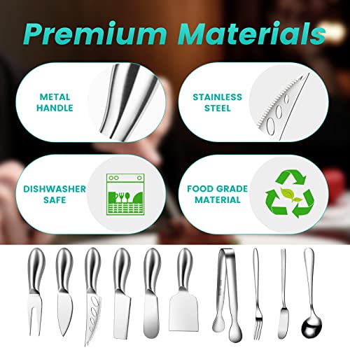 Silver Cheese Knife Set For Charcuterie Board Accessories
