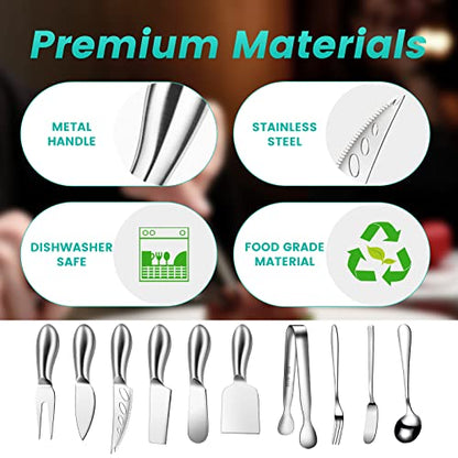 Silver Cheese Knife Set For Charcuterie Board Accessories