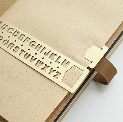 Brass Alphabet & Number Template Set of 2