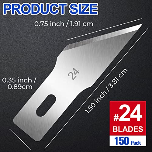 150 PCS Hobby Knife Replacement Blades (150 Count)