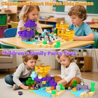 200PCS Magnetic Blocks Board Games Chess Set (200 Count)