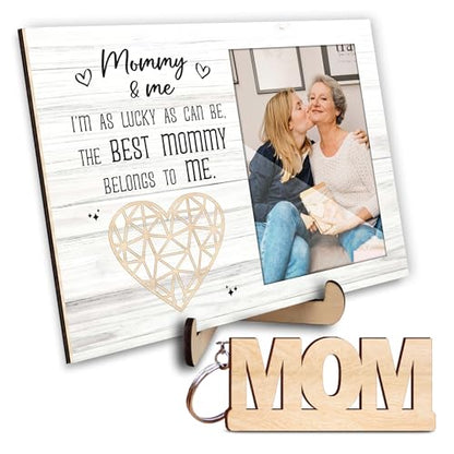 4x6 Covered Mommy and Me Picture Frame Portrait with Keychain