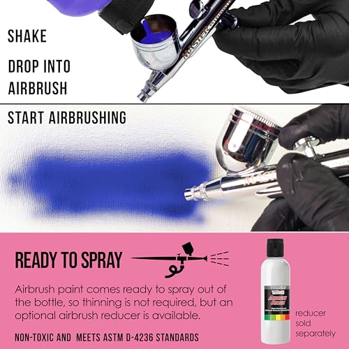 Opaque Pure Pink Acrylic Airbrush Paint 8oz (8 Ounce)