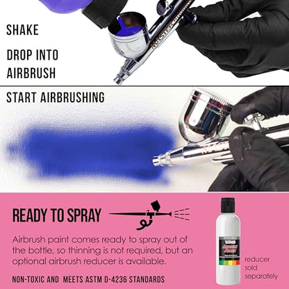 Opaque Pure Pink Acrylic Airbrush Paint 8oz (8 Ounce)