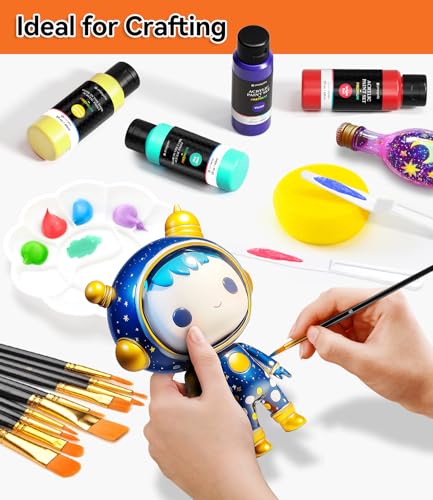 40 PCS Classic & Glow in the Dark Acrylic Paint Set