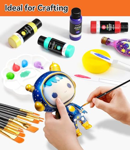 40 PCS Classic & Glow in the Dark Acrylic Paint Set