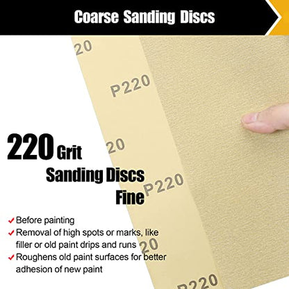 220 Grit Sand Paper 9" x 11" (12 Count)