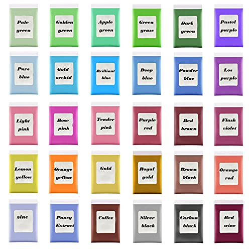 Mica Powder 30 Color Resin Pigment (4.23288 Ounce)