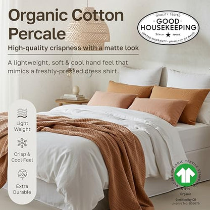 100% Organic Cotton King Bed Sheets Set