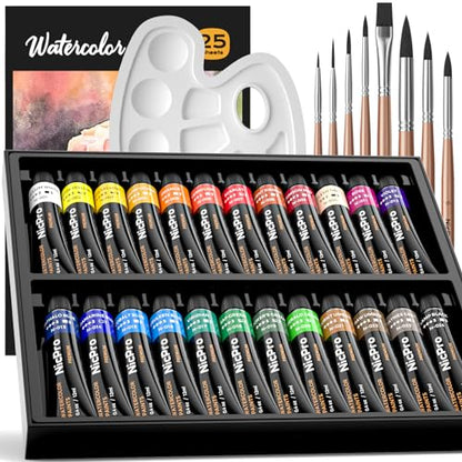 24 Colors Watercolor Paint Set (9.6 Fl Oz)