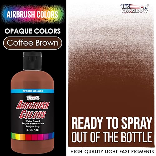 Opaque Coffee Brown Acrylic Airbrush Paint (8 Ounce)