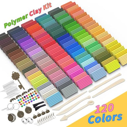 285 Pcs Polymer Clays 120 Bright Colors Oven Bake Clay Non