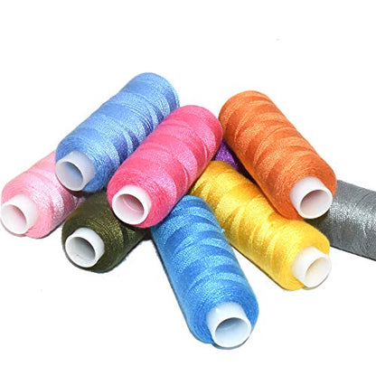 Sewing Thread 30 Colors Sewing Industrial Machine and Hand Stitching 250 Yards Each Sewing Thread Polyester (22500 Foot)