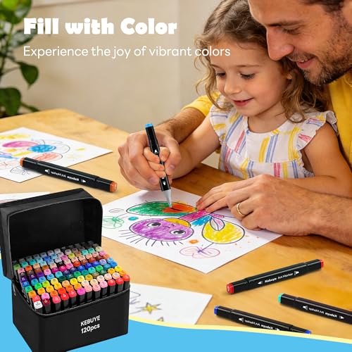 120 Colors Alcohol Markers Set (120 Count)