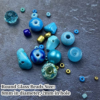 Assorted Glass Resin Beads Multi Size Colors Smooth Cracked Gravel Millet Spacer Beads for Bracelets Necklace Earring DIY Jewelry Making Craft