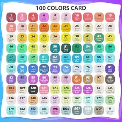 Art Marker Sets 100 Colors (100 Count)