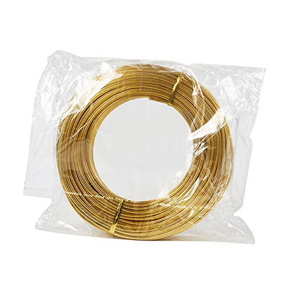 180 Feet 2mm Gold Aluminum Wire Bendable Metal Craft Wire for Beading Sculpting Jewelry Making (180 Foot)