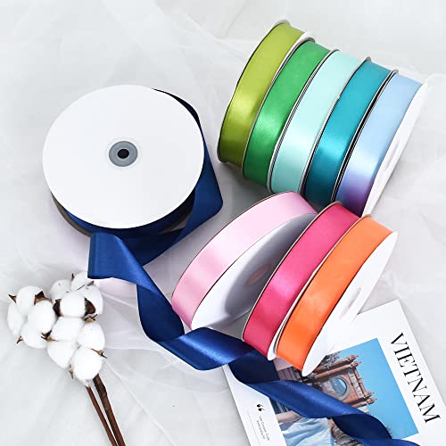 1 Inch x 100yds Sage Green Satin Ribbon for Crafts