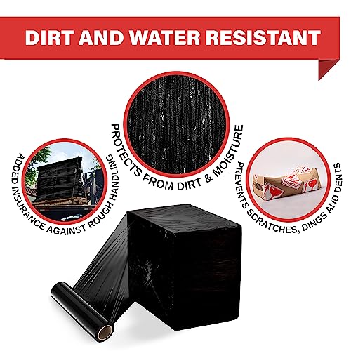 Stretch Wrap 17.5 Inch 80 Gauge Shrink Wrap Black