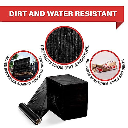 Stretch Wrap 17.5 Inch 80 Gauge Shrink Wrap Black