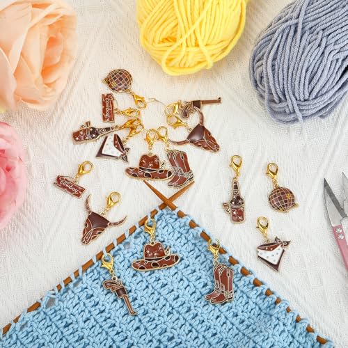 Cowboy Knitting Stitch Markers for Crocheting