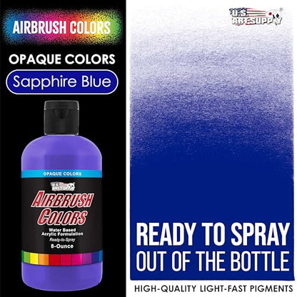 Opaque Sapphire Blue Acrylic Airbrush Paint (8 Count)