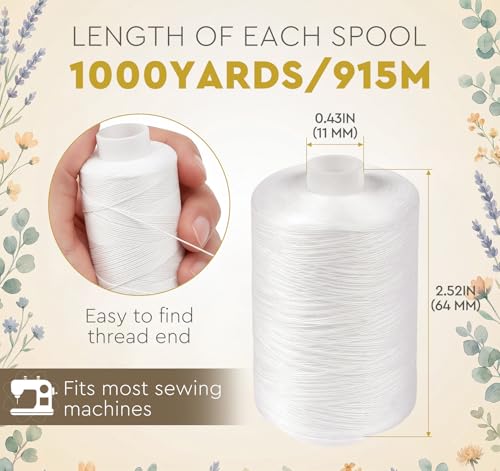 Sewing Thread 12 Spools (36000 Foot)