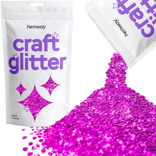 Craft Glitter Fuchsia Pink 100g Super Chunky Glitter