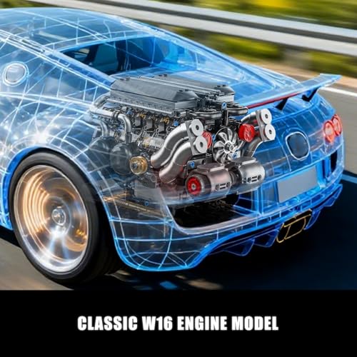 W16 Engine Building Blocks Set for Adults (801 Count)