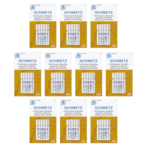 Embroidery Sewing Machine Needles (50 Count)
