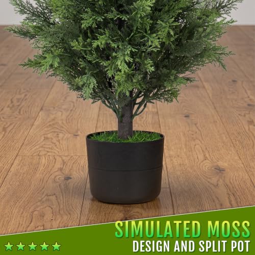 2Pack 4FT Artificial Cedar Tree (2 Count)