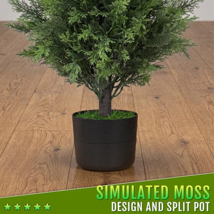 2Pack 4FT Artificial Cedar Tree (2 Count)