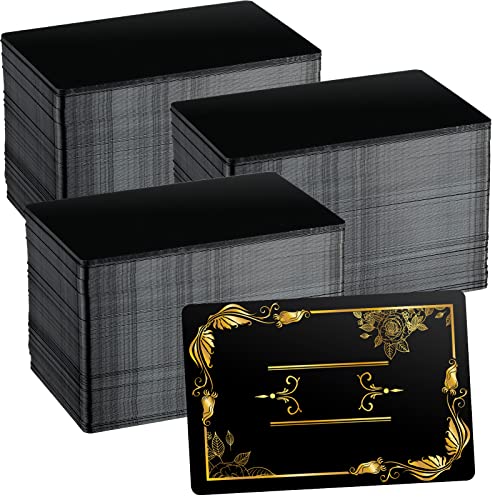 550 Pcs Metal Business Cards Engraving Aluminum Plates for Crafting Multipurpose Metal Sheets for Crafting 0.01 Inch Thick Blank Business Cards for CNC Engraver Laser DIY (550 Count)