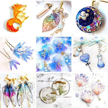 Crystal Clear Hard UV Resin Upgraded Formula Ultraviolet Fast Curing for Jewelry Making Craft Decoration