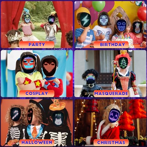 Kids LED Mask with Gesture Sensing