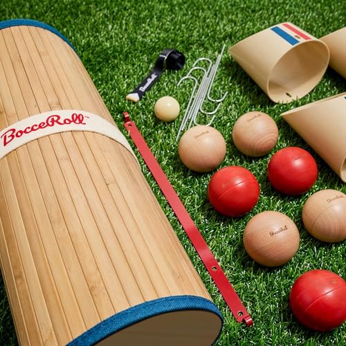 Yard Game Modern Bocce Ball Set with Ramp & Targets