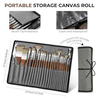 25pcs Paint Brush Set (25 Count)