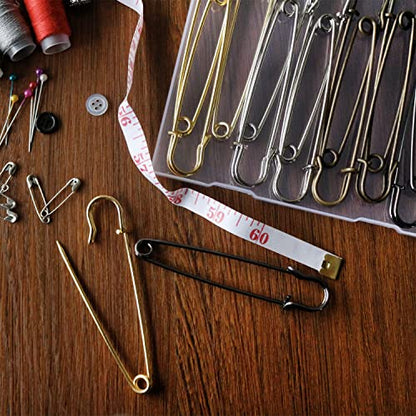 16pcs Extra Large 4inch Safety Pins for Crafting