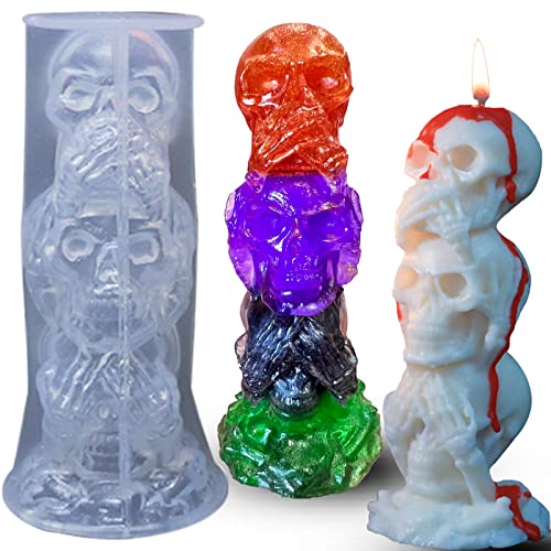 Halloween Skull Candle Mold