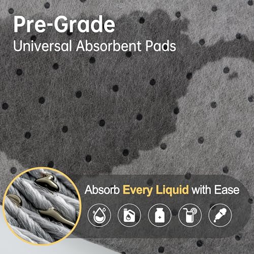 Oil Absorbent Pads 9.8" x 13" 20 Packs Universal Multi