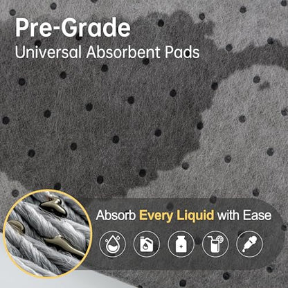 Oil Absorbent Pads 9.8" x 13" 20 Packs Universal Multi
