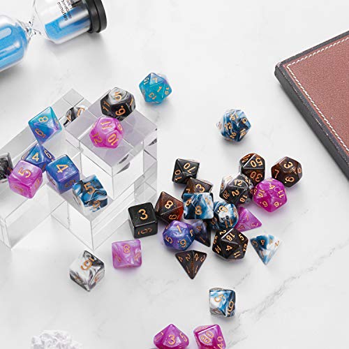20 Set DND Polyhedral Dice with Storage Pouch (20 Count)