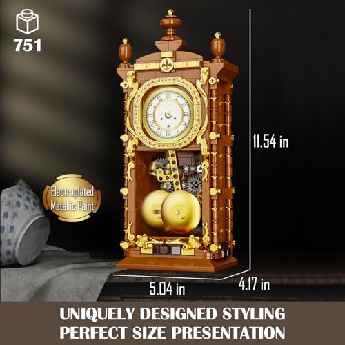 Retro Clock Building Blocks Set