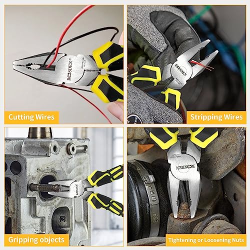 6 Inch Lineman Pliers with Wire Cutter Electrical High Leverage