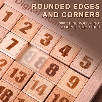 Wooden Number Sliding Puzzle