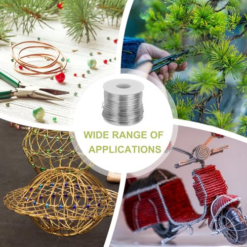 20 Gauge Anodized Aluminum Craft Wire Bendable Bonsai Training Wire 771 Feet 0.8mm for Sculpting Crafts Wreath Floral Beading Jewelry Making