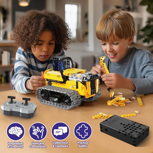 5-in-1 Bulldozer Robot Toy Building Sets STEM Gift for Boys Age 8-12 (5 Count)