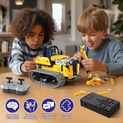 5-in-1 Bulldozer Robot Toy Building Sets STEM Gift for Boys Age 8-12 (5 Count)