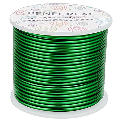 12 Gauge 100FT Green Aluminum Wire Anodized Jewelry Craft Making Beading Floral Colored Wire for Sculpting Model Making (100 Foot)