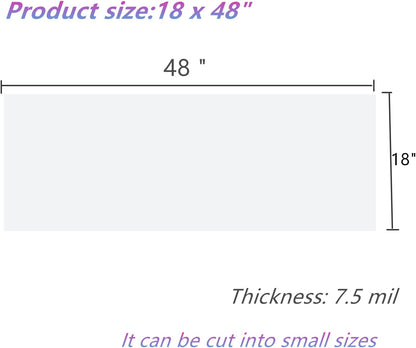 BANLTRE 18"x48" 5 Pieces Clear Blank Stencil Acetate Mylar for Craft,Silhouette Vinyl Cutting – Craft Material Making Sheets